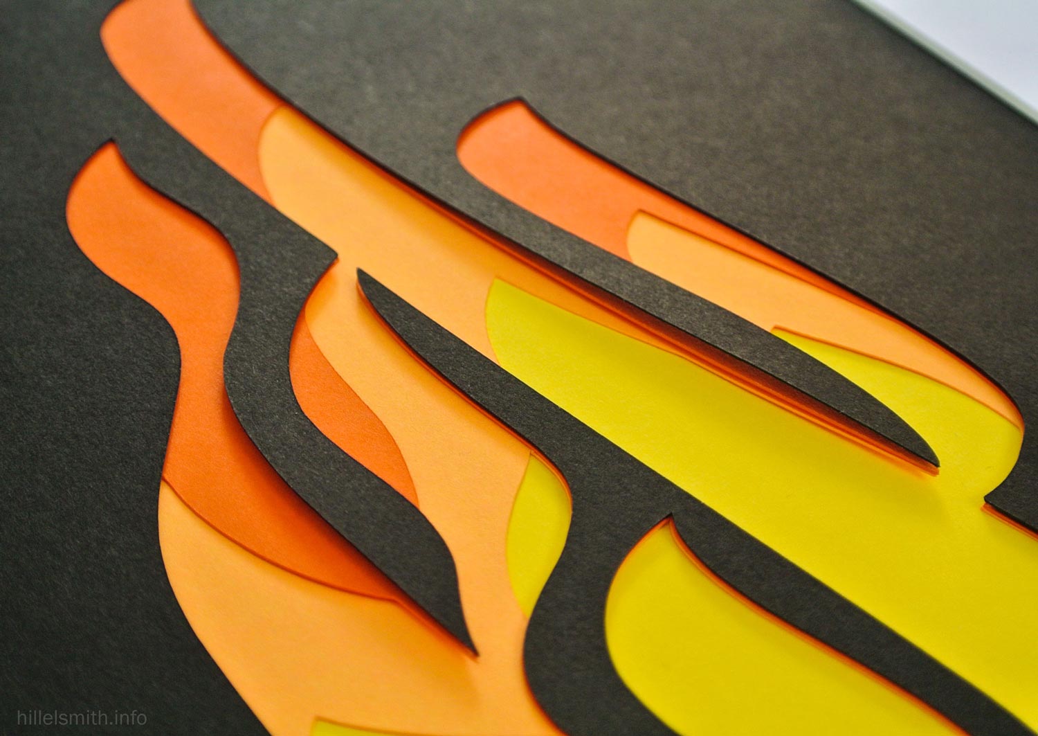Hebrew Papercut Esh fire
